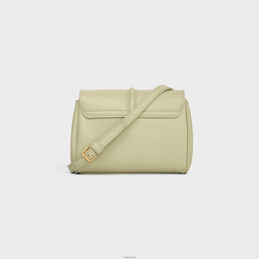 mulheres acessórios CELINE mini soft 16 em couro de bezerro liso verde amêndoa T204R395