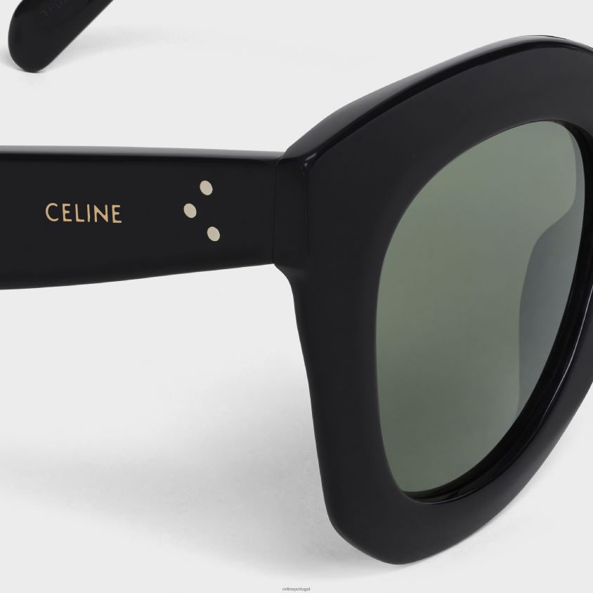 mulheres acessórios CELINE óculos de sol borboleta s005 em acetato preto T204R1155
