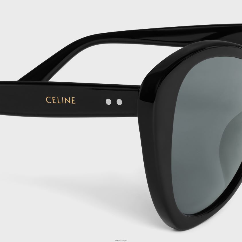 mulheres acessórios CELINE óculos de sol borboleta s270 em acetato preto T204R1153