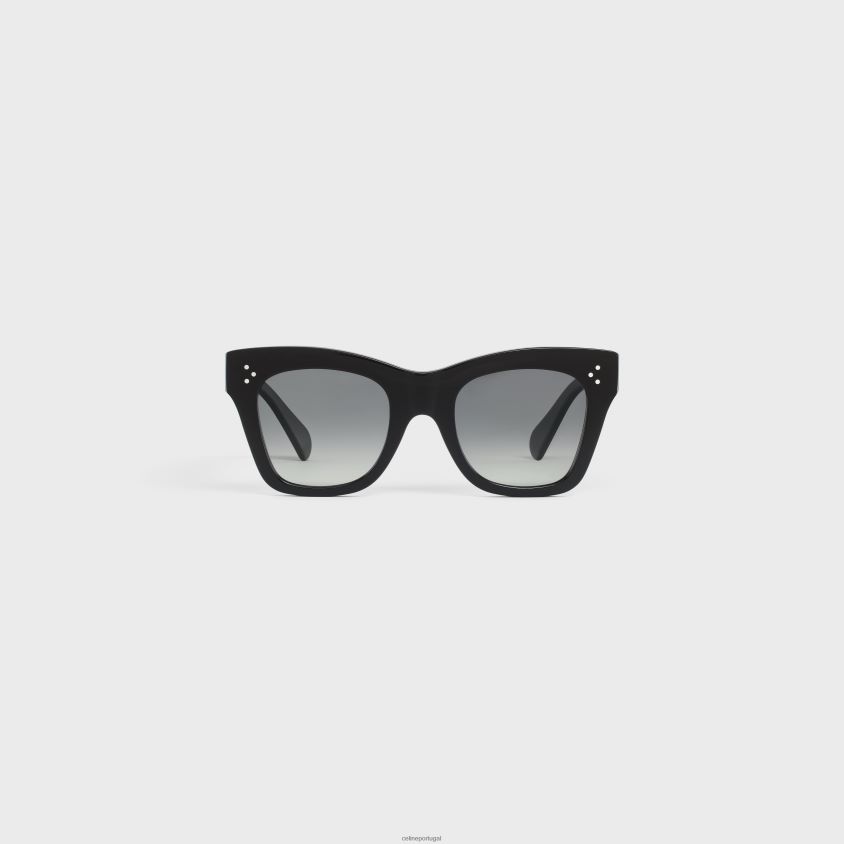 mulheres acessórios CELINE óculos de sol cat eye s004 em acetato com lentes polarizadas preto T204R1137
