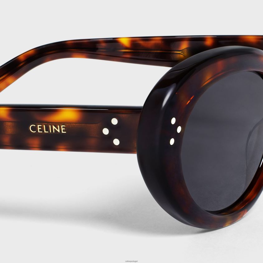 mulheres acessórios CELINE óculos de sol cat eye s193 em acetato Havana escura T204R1133