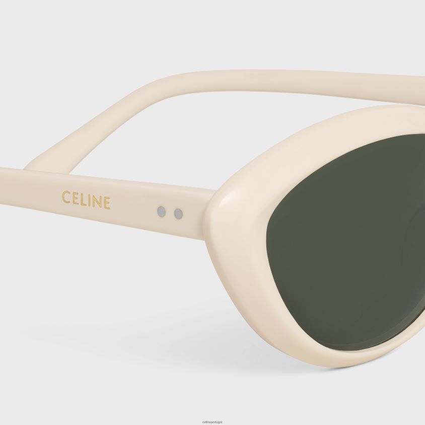mulheres acessórios CELINE óculos de sol cat eye s264 em acetato marfim T204R1141