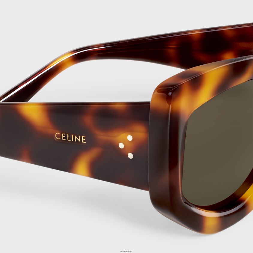 mulheres acessórios CELINE óculos de sol gráfico s277 em acetato Havana clássica T204R1035