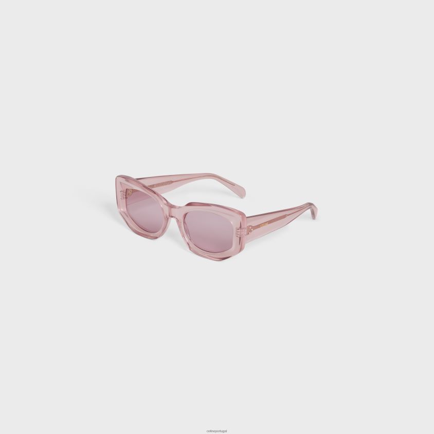 mulheres acessórios CELINE óculos de sol gráfico s277 em acetato rosa cristal T204R1036