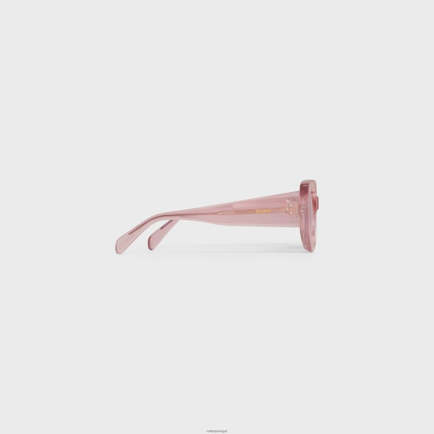 mulheres acessórios CELINE óculos de sol gráfico s277 em acetato rosa cristal T204R1036