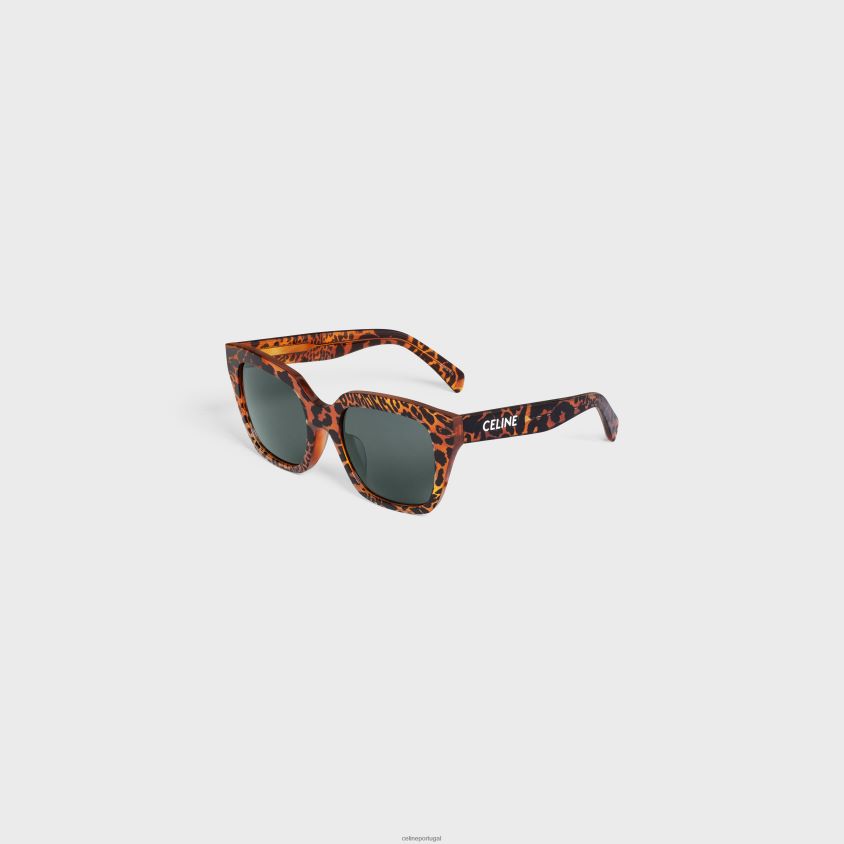 mulheres acessórios CELINE óculos de sol monochroms 03 em acetato leopardo havana T204R1038