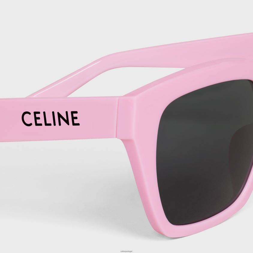 mulheres acessórios CELINE óculos de sol monochroms 03 em acetato luz rosa T204R1128