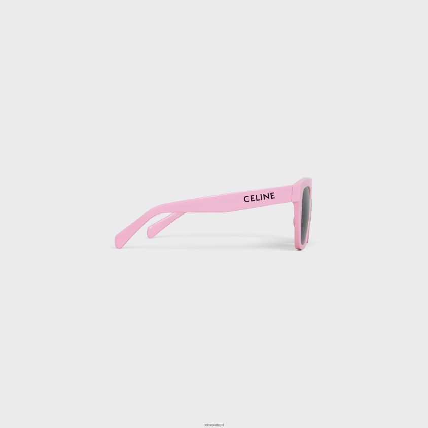 mulheres acessórios CELINE óculos de sol monochroms 03 em acetato luz rosa T204R1128