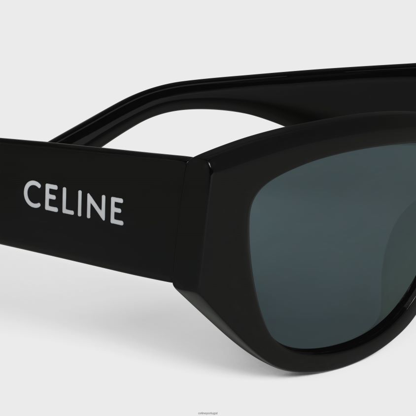 mulheres acessórios CELINE óculos de sol monochroms 06 em acetato preto T204R1039