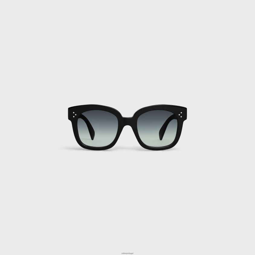 mulheres acessórios CELINE óculos de sol oversized s002 em acetato preto T204R1143