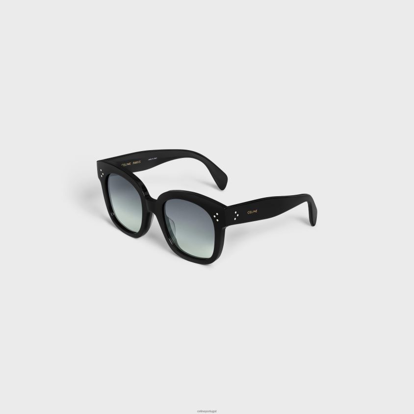 mulheres acessórios CELINE óculos de sol oversized s002 em acetato preto T204R1143