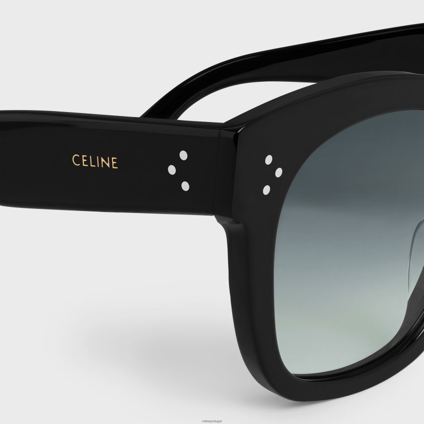 mulheres acessórios CELINE óculos de sol oversized s002 em acetato preto T204R1143