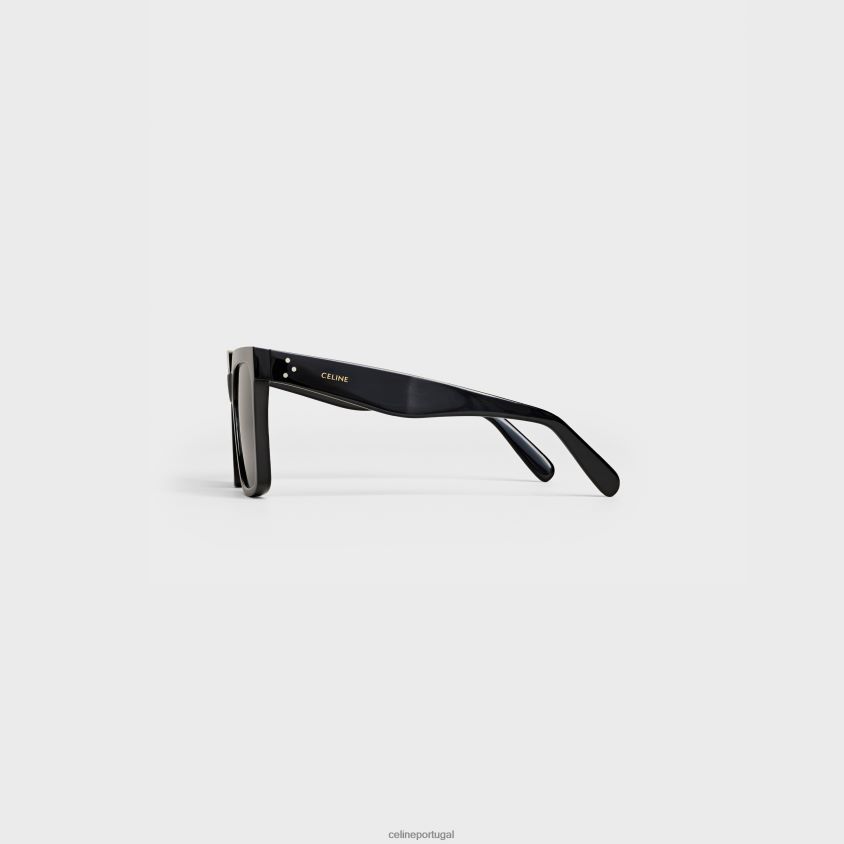 mulheres acessórios CELINE óculos de sol oversized s055 em acetato com lentes polarizadas preto T204R1148