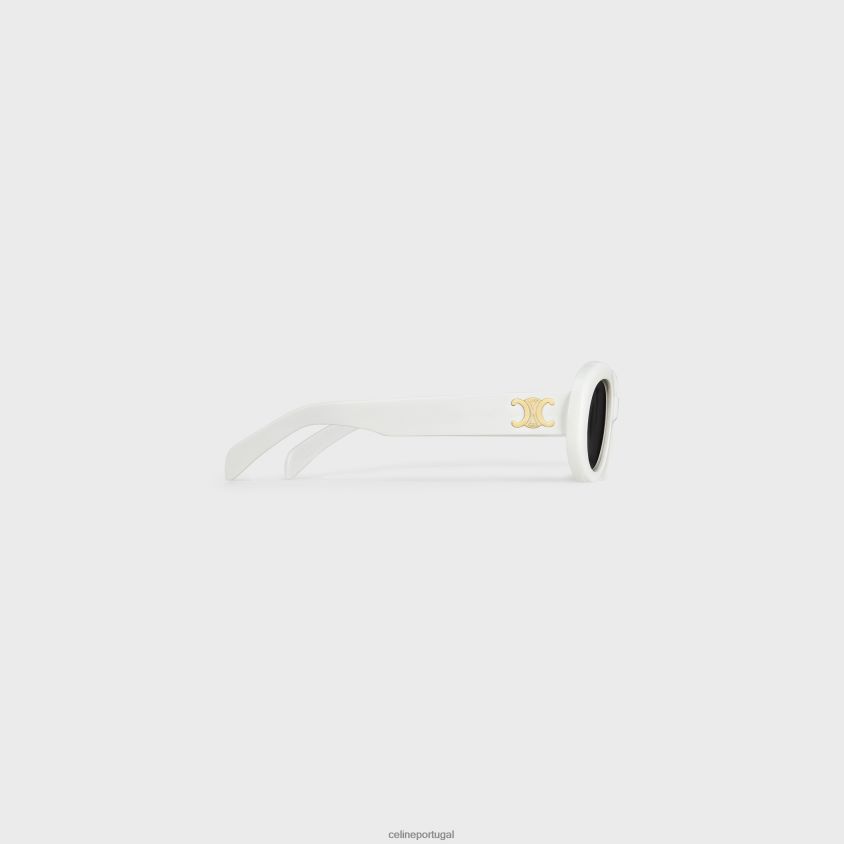 mulheres acessórios CELINE óculos de sol triomphe 01 em acetato branco T204R1103
