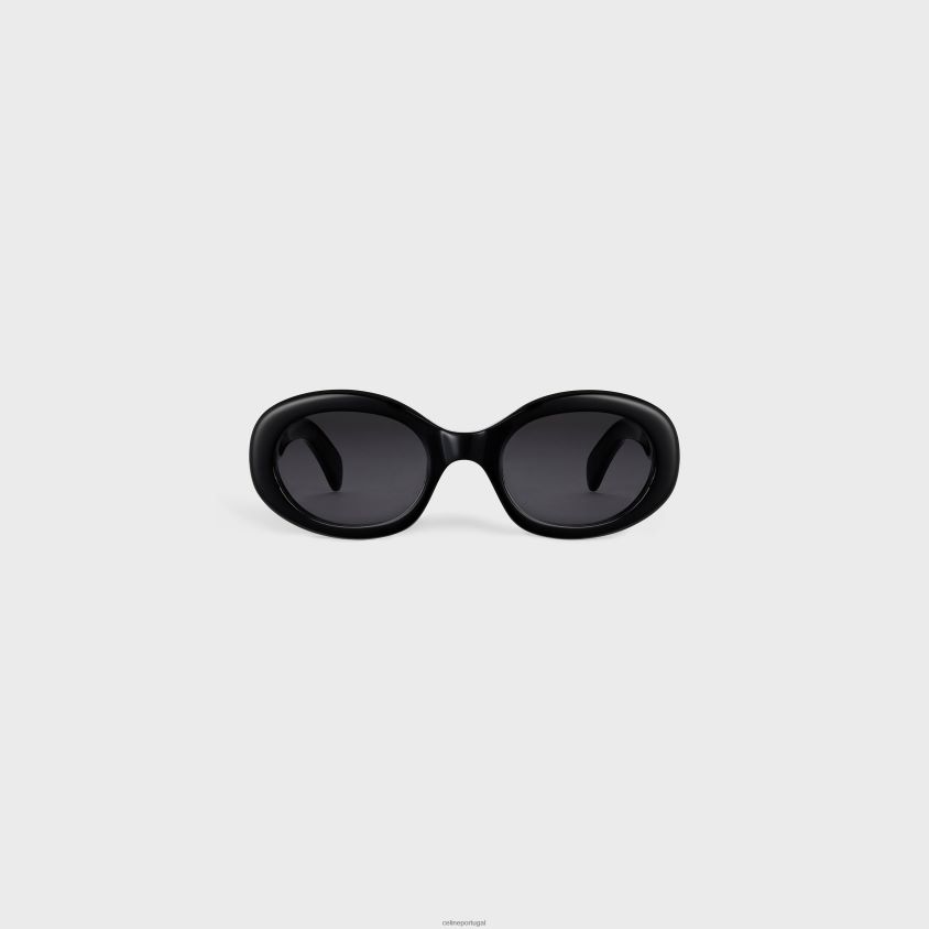 mulheres acessórios CELINE óculos de sol triomphe 01 em acetato preto T204R1098