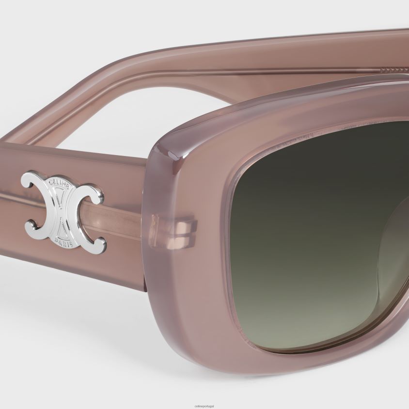 mulheres acessórios CELINE óculos de sol triomphe 04 em acetato avelã leitosa T204R1104
