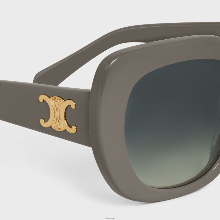 mulheres acessórios CELINE óculos de sol triomphe 06 em acetato cinza T204R1110