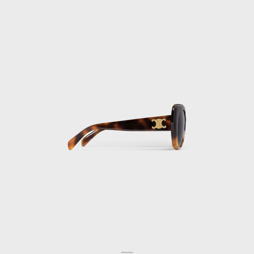 mulheres acessórios CELINE óculos de sol triomphe 06 em acetato gradiente havana T204R1109