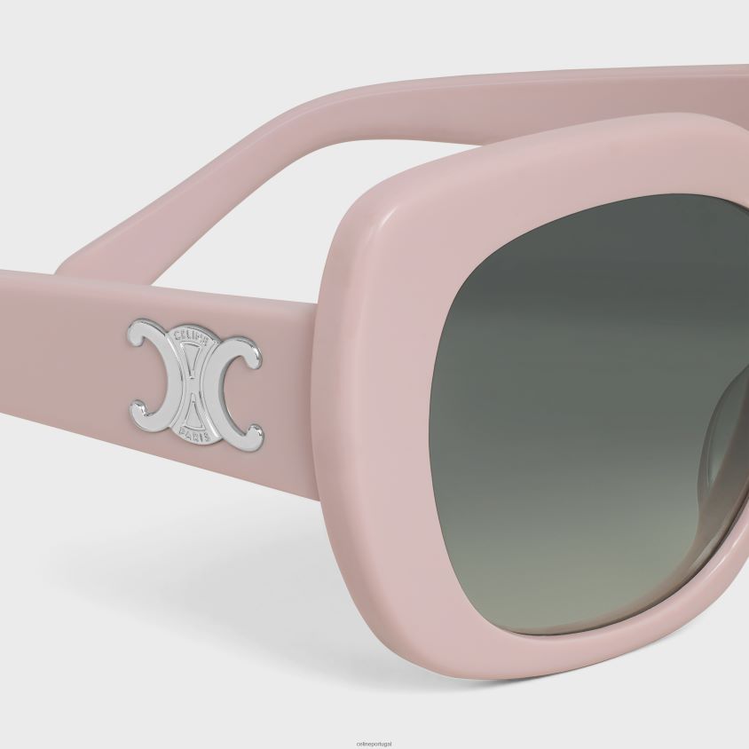 mulheres acessórios CELINE óculos de sol triomphe 06 em acetato rosa pastel T204R1111