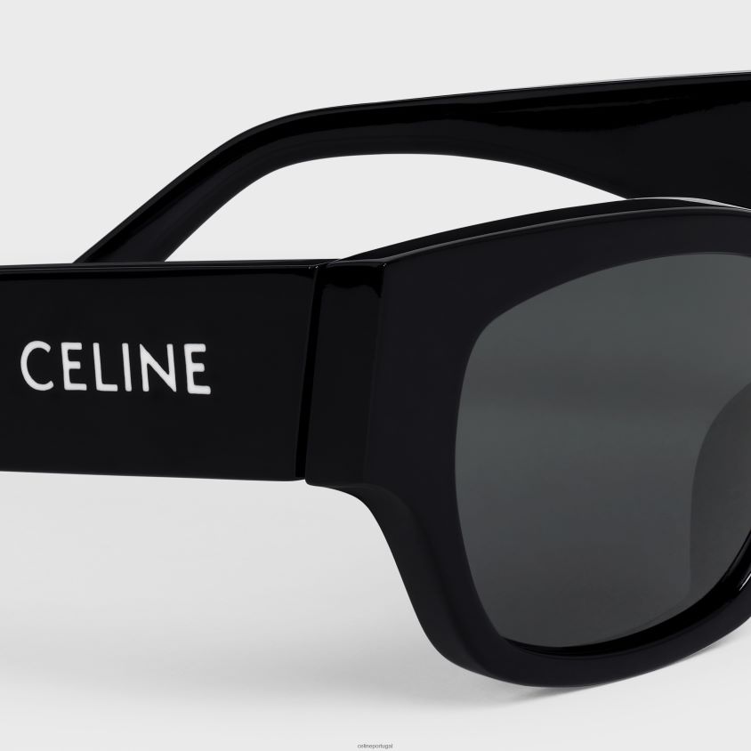 mulheres acessórios CELINE monocromáticos 01 óculos de sol em acetato preto T204R1126