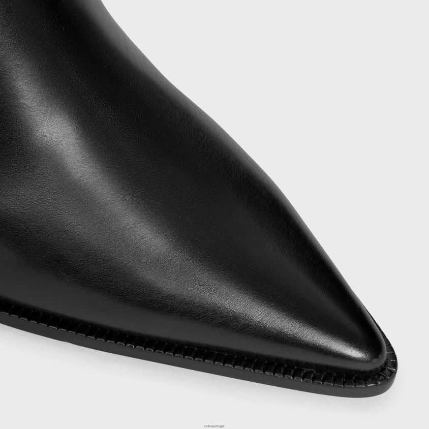 mulheres calçados CELINE bota verneuil jodphur em couro de bezerro preto T204R959