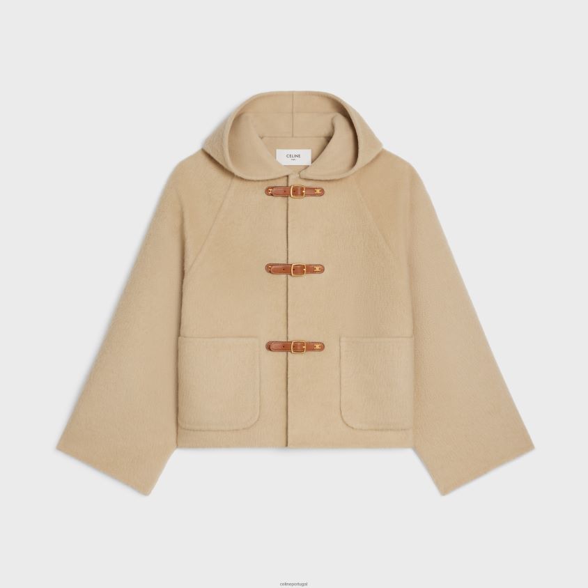 mulheres vestuário CELINE cardigan em lã de camelo escovado loiro T204R695