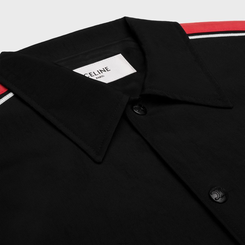 mulheres vestuário CELINE jaqueta paris coach em sarja de náilon preto T204R663