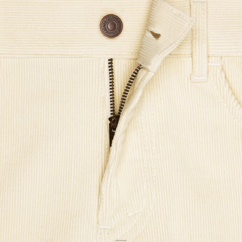 mulheres vestuário CELINE Jane jeans flare em veludo cotelê lavagem crua T204R855