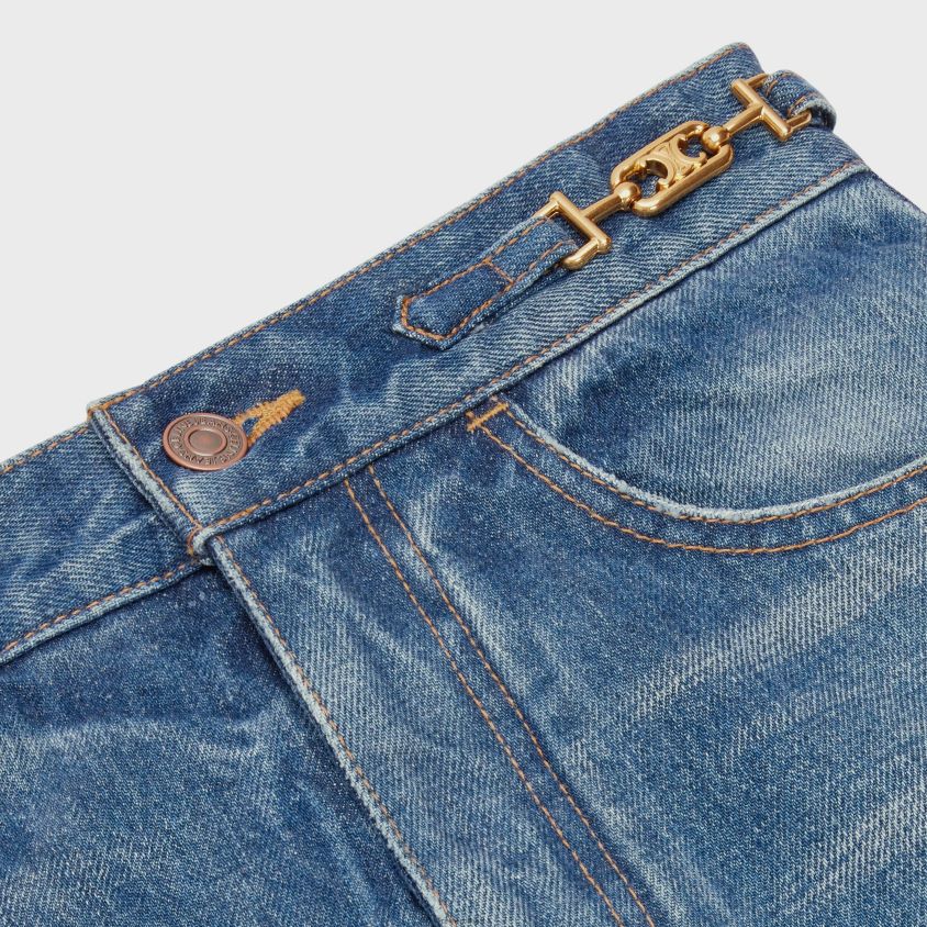 mulheres vestuário CELINE calça jeans margaret lavagem sindical T204R860