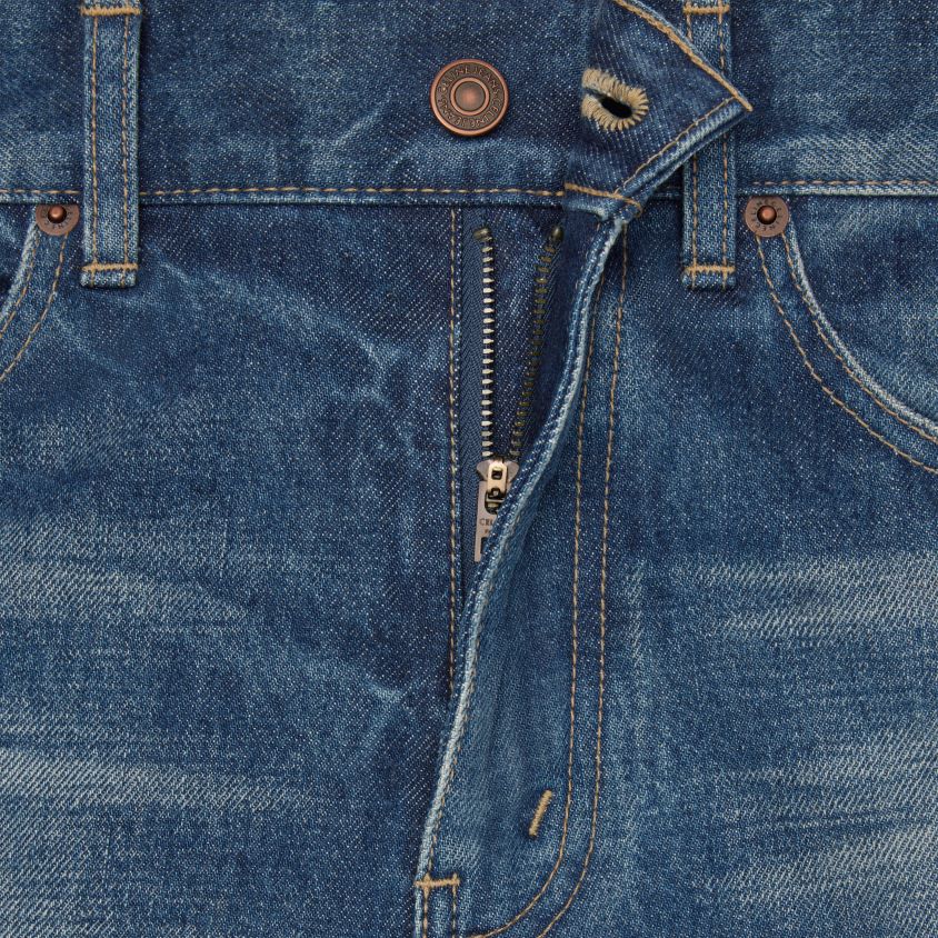 mulheres vestuário CELINE jeans gatinho em jeans lavagem união escura T204R647