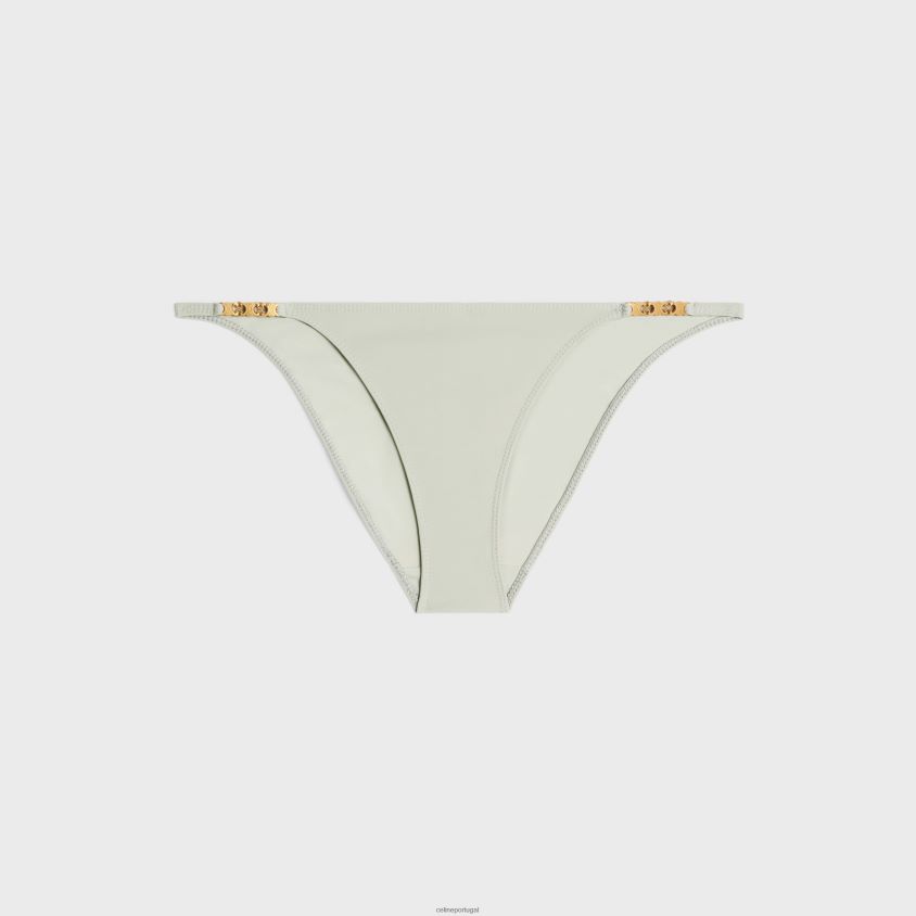 mulheres vestuário CELINE Cueca de maiô triomphe em jersey fosco Vert Amanda T204R908