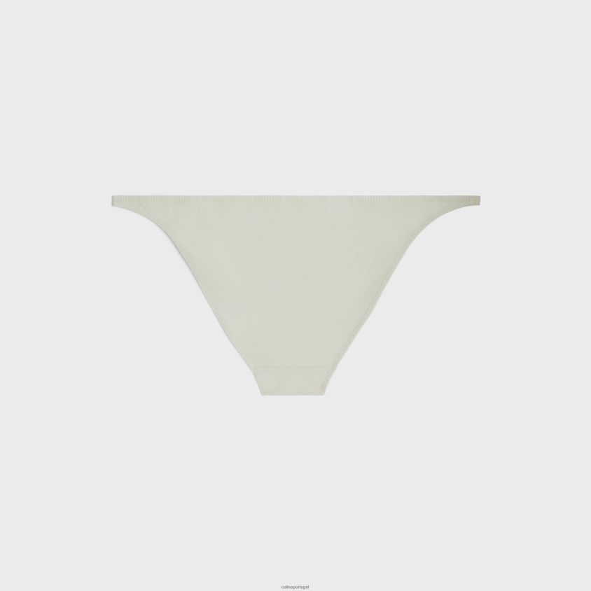 mulheres vestuário CELINE Cueca de maiô triomphe em jersey fosco Vert Amanda T204R908