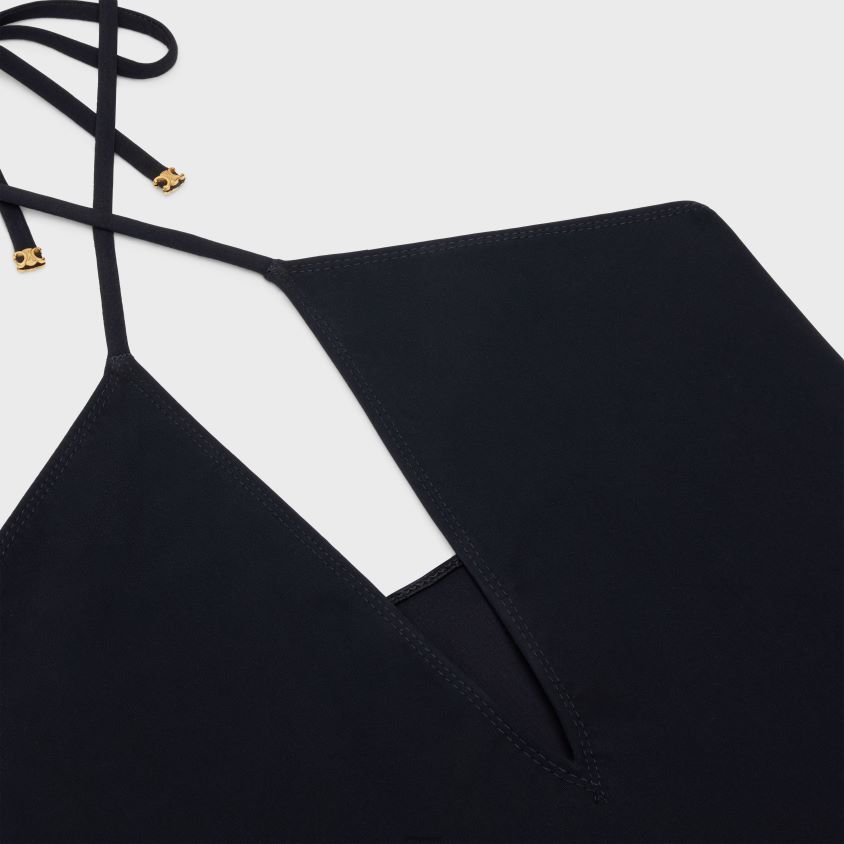 mulheres vestuário CELINE maiô em jersey fosco preto T204R896