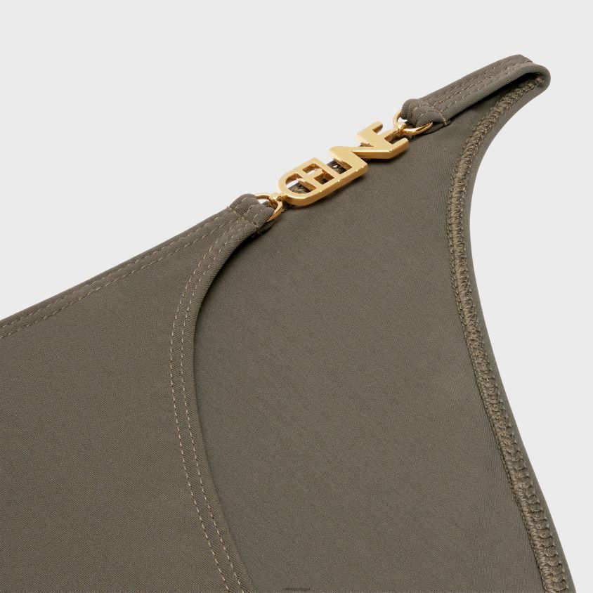 mulheres vestuário CELINE parte inferior do maiô em jersey fosco Oliva T204R901