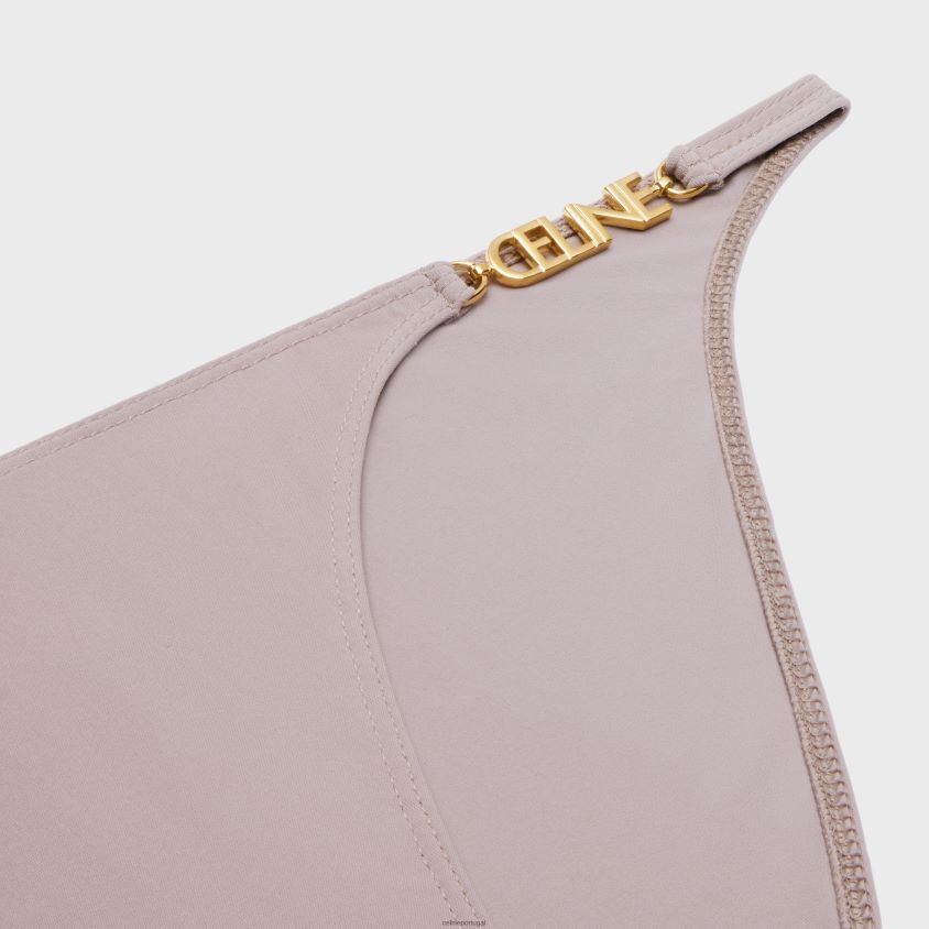 mulheres vestuário CELINE parte inferior do maiô em jersey fosco argila T204R910