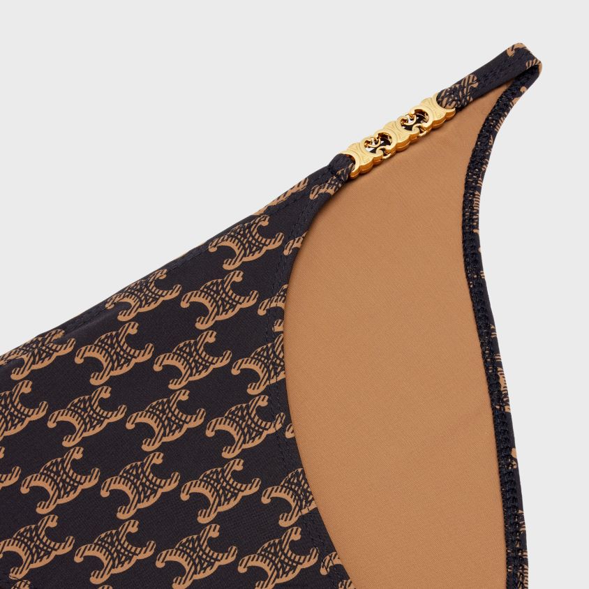 mulheres vestuário CELINE parte inferior do maiô em jersey monograma caramelo/marrom T204R903