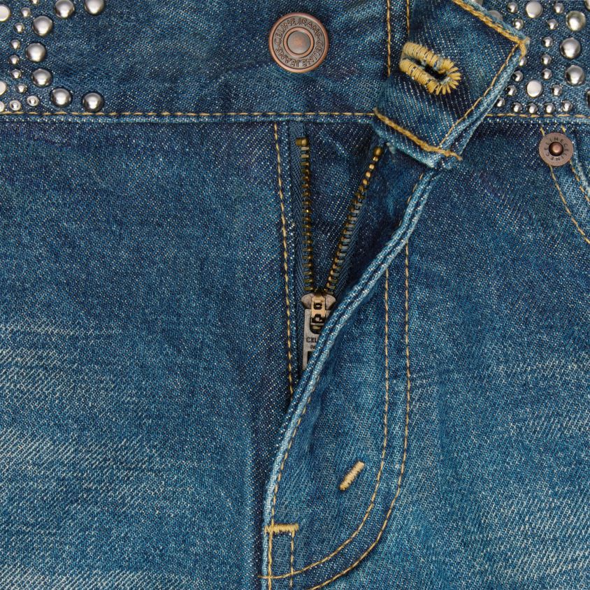 mulheres vestuário CELINE mini shorts em jeans lavagem de união escura limpa T204R892